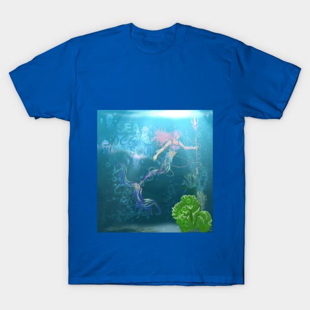 Mermaids Are Fish T-Shirt by BeautifullyRed